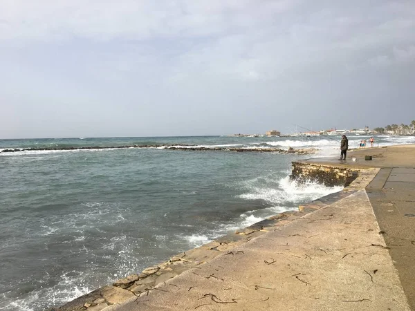 Paphos Kasabasının Kıyı Bölgesi Kıbrıs Adasının Batı Kesiminde — Stok fotoğraf