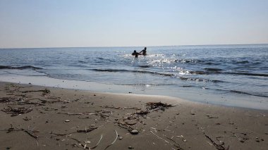 Kıbrıs adasındaki Pervolia köyünde rahatlatıcı anlar