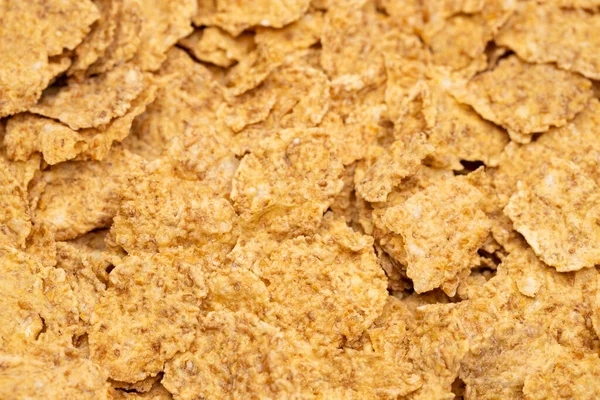 Corn Flakes Background Texture Cornflake Cereal Box Morning Breakfast Macro — Stock Photo, Image