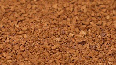 Aromatik kahve aromalı granüller. Makro çekim.