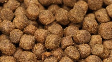 Kurumuş kahverengi evcil hayvan besin. Makro çekim.