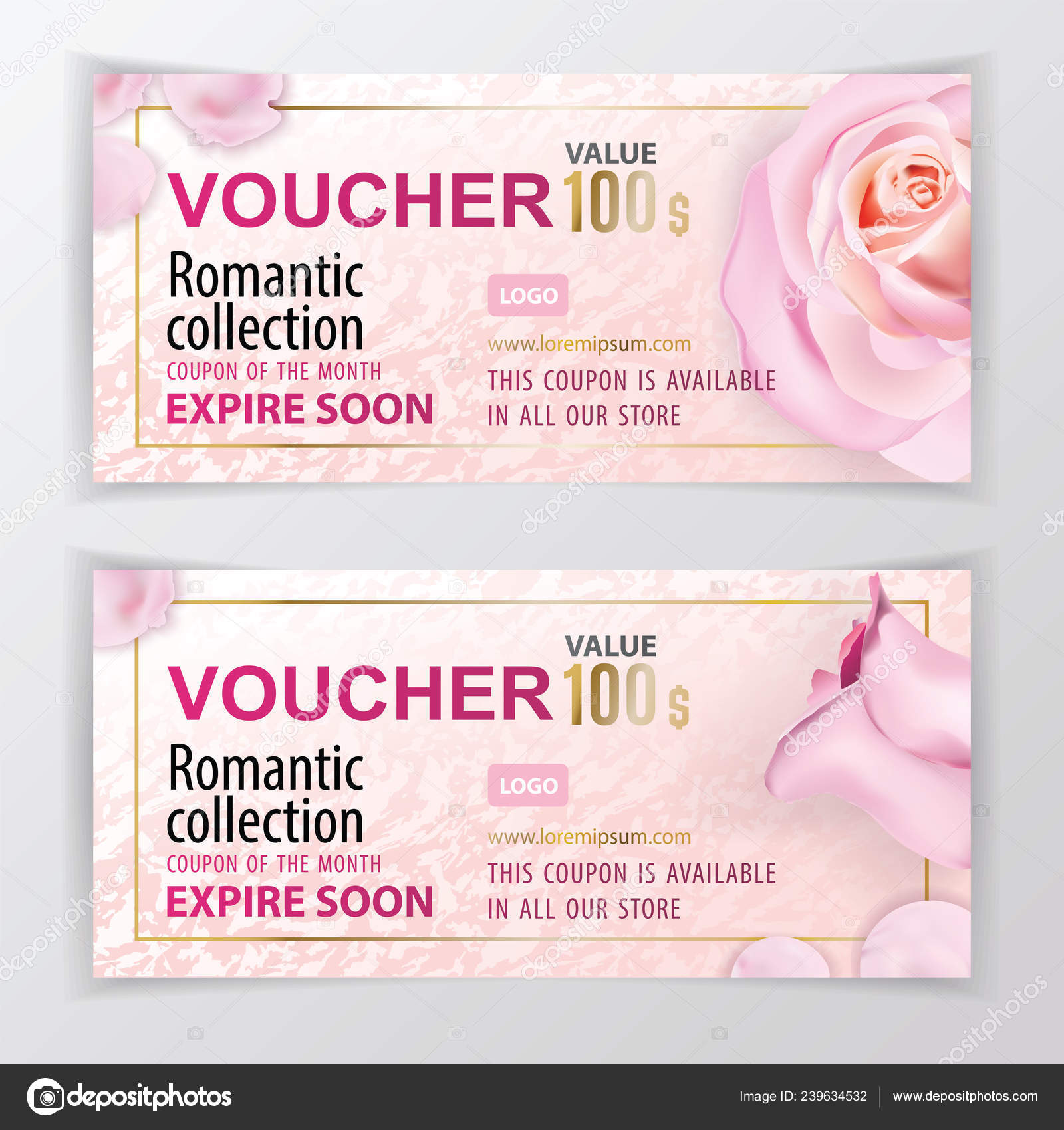 Vector Gift Voucher Template Universal Flyer For Business Luxury