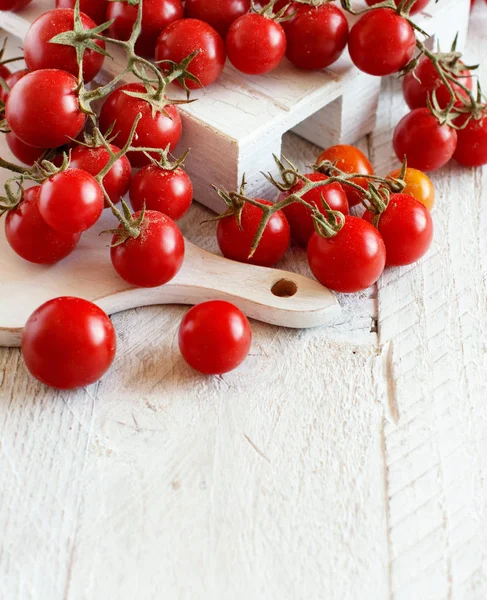 Körsbärstomater Från Farmers Market Närbild — Stockfoto