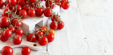 Kiraz domates bir çiftçi piyasa yakın çekim