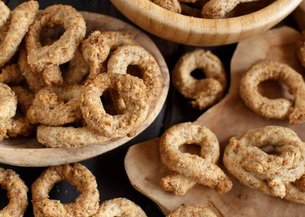 Taralli Aperitivo Italiano Tradicional Puglia Cerca —  Fotos de Stock