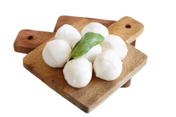 Italian Cheese Cherry Mozzarella Close Isolated White — Stock Photo, Image