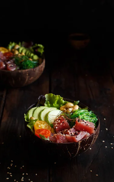 Hawaiian tuna poke kase