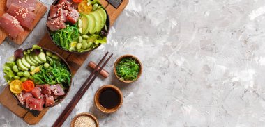 Hawaiian tuna poke kase