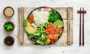 Hawaiian somon poke kase