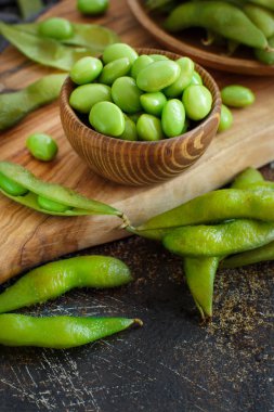 Yeşil organik Edamame fasulye