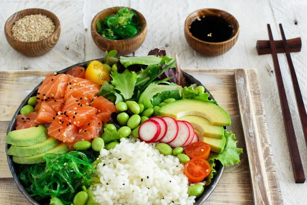 Hawaiian zalm zak salade — Stockfoto