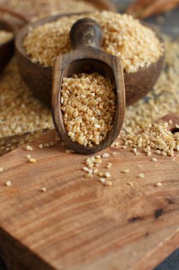 Kuru bulgur buğday taneleri 