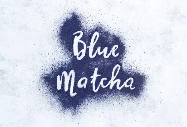Blue matcha powder — Stock Photo, Image