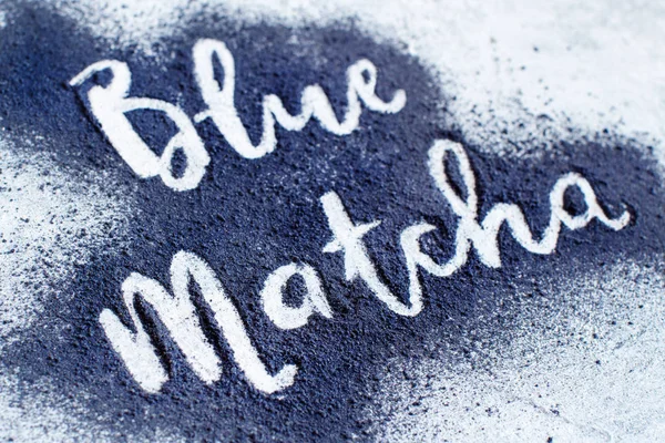 Blaues Matcha-Pulver — Stockfoto