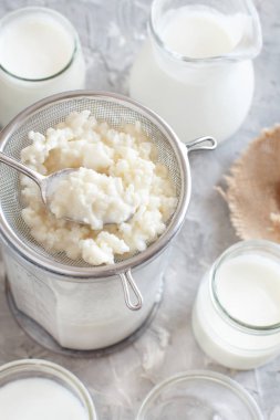 Kefir tahıl ve fermente içecek kefir