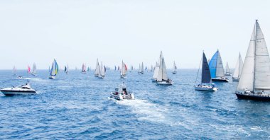 Regatta Brindisi Korfu 2019 sırasında yelkenli yatlar