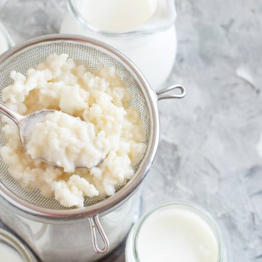 Kefir tahıl ve fermente içecek kefir