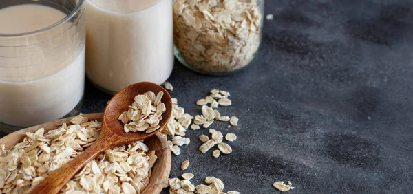 Susu oat vegan, susu alternatif non susu susu susu — Stok Foto