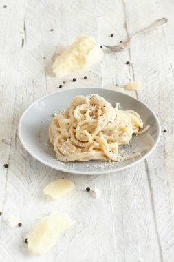 CF. cacio e pepe, İtalyan peynir ve biber makarna