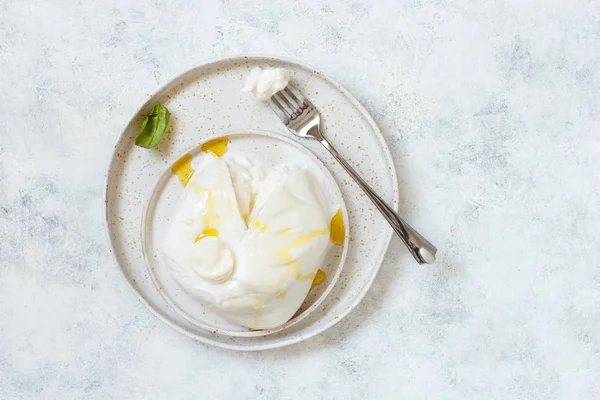 Italská sýrová burrata — Stock fotografie