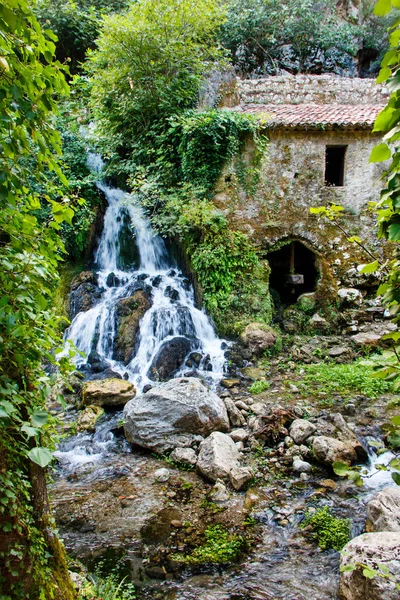 Ancient water mill in the natural reserve of Morigerati — Stock Photo, Image