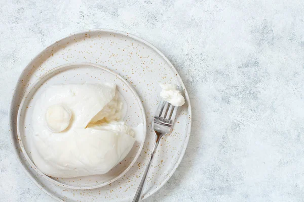 Italská sýrová burrata — Stock fotografie