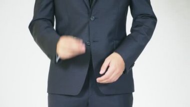 Bize dolar elinde altın Bitcoins. Elektronik para Satım kavramı. 4 k, yakın çekim, ağır çekim