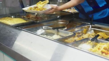 yakın çekim. Yemek, Asya gıda mahkeme