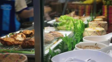 yakın çekim. Yemek, Asya gıda mahkeme