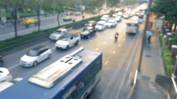 背景をぼかし、混雑した道、車回路、大都市交通コンセプト — ストック写真