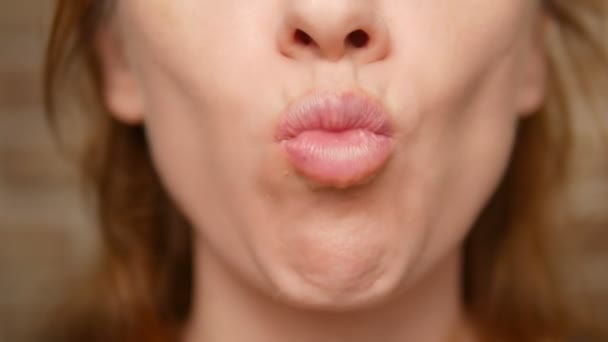 De cerca. mujer comiendo hamburguesa — Vídeos de Stock