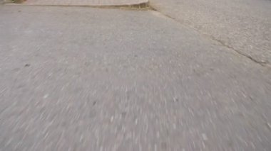 asfalt trafik, üst görünüm, karayolu üzerinde yol işaretleri, yaya geçidi