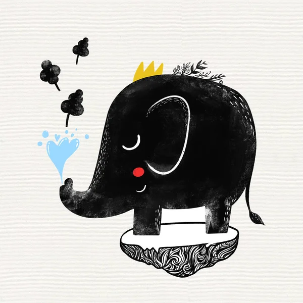 painting black elephant imagine idea