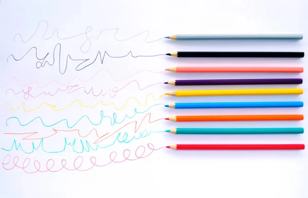 Crayons White Background — Stock Photo, Image