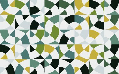 Basit geometrik formlarla kusursuz geometrik desenli tasarım. Büyük renk paleti ile dairesel geometrik vektör grafiği, poster tasarımı, kumaş baskısı, duvar kağıdı, ambalaj kağıdı için kullanışlı.