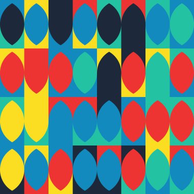 Geometrik şekiller ve elementlerle yapılan soyut sıradışı kompozisyonun modern sanat eserleri. Basit geometri vektörü arka planı web tasarımı, kartvizitler, davetiye, poster, moda baskıları için kullanışlı.