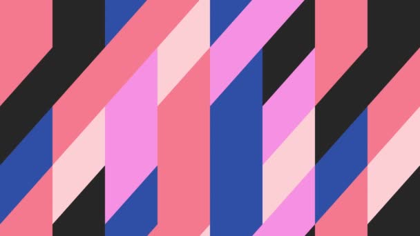 Абстрактный Цветной Анимационный Фон Простых Геометрических Фигур Эффектами Движения Перфект — стоковое видео