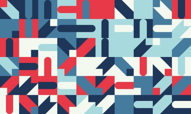 Neo Modernizm, soyut vektör geometrik şekil ve formlarla yapılmış. Basit form cesur grafik tasarımı, web sanatı, davetiye kartları, posterler, baskılar, tekstil, arka plan için kullanışlı.