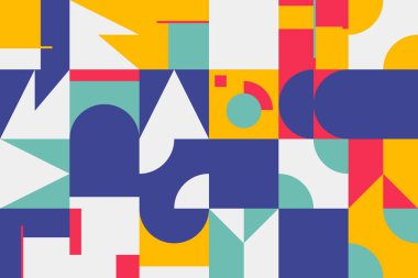 Bauhaus kompozisyon çizimleri, vektör soyut elementleri, çizgiler ve kalın geometrik şekiller, web sitesi arka planı için kullanışlı, poster tasarımı, dergi ön sayfası, afişler, baskılar, kapaklar.