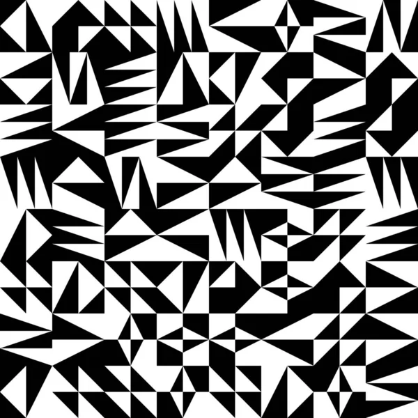 Simple Geometric Abstract Vector Pattern Black White Shapes Geometric Graphics — Stock Vector