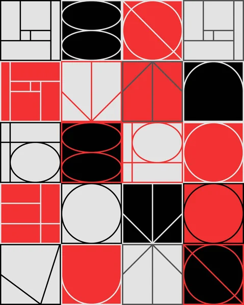 Oeuvres Art Inspirées Postmodernes Déconstruites Symboles Vectoriels Abstraits Aux Formes — Image vectorielle