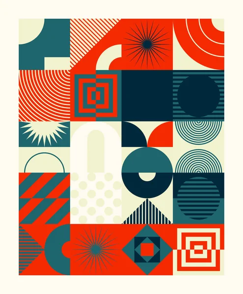 Nueva Estética Retro Composición Abstracta Del Diseño Del Patrón Collage — Archivo Imágenes Vectoriales