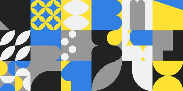 Digitale Collage Vektorgrafik Mit Abstrakten Dekonstruierten Formen Und Ausgeschnittenen Grafischen — Stockvektor