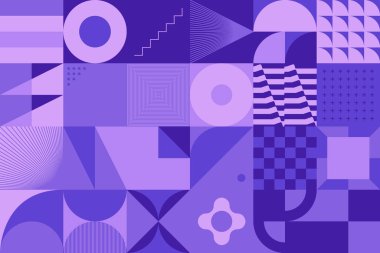 Yüksek teknoloji çizgileri ve geometrik şekilleri olan vektör soyut teknolojik elementlerin dijital kolajı, web arkaplanı, poster tasarımı, dergi ön sayfası, hitech baskısı, kapak resmi.