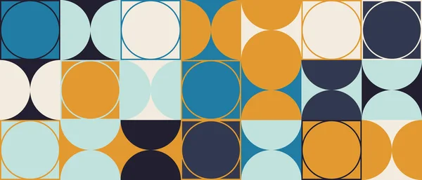 Скандинавский Вдохновлённый Рисунок Выполненный Простыми Геометрическими Формами Цветными Фигурами Абстрактная — стоковый вектор