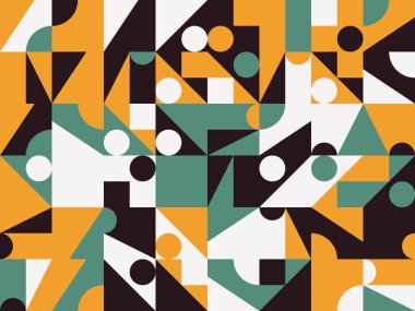 Cesur geometrik şekilli vektör soyut sembollerinin yeniden yapılandırılmış postmodern sanat eserleri, web arkaplanı, poster tasarımı, dergi ön sayfası, yüksek teknoloji baskısı, kapak resmi.