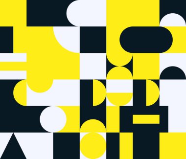 Bauhaus kompozisyon çizimleri, vektör soyut elementleri, çizgiler ve kalın geometrik şekiller, web sitesi arka planı için kullanışlı, poster tasarımı, dergi ön sayfası, afişler, baskılar, kapaklar.