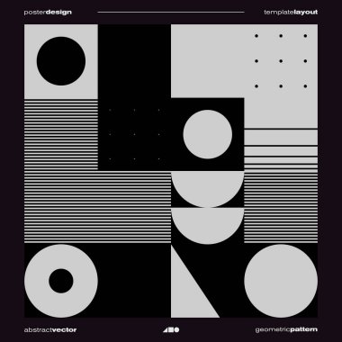 Postmodern kare boyutlu vektör kapağı tasarımı modernizm ve minimalist barbarlık tarzında yaratıldı, poster sanatı, dergi ön sayfası, dekoratif baskı, web afişi için kullanışlı.