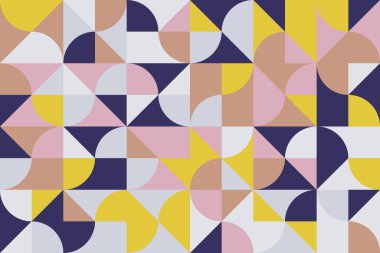 İskandinav esinlenilmiş çizimler basit geometrik şekiller ve renkli şekillerle yapılmış. Soyut vektör bileşimi, arka planlar için kullanışlı, poster tasarımı, kumaş baskıları, davet.