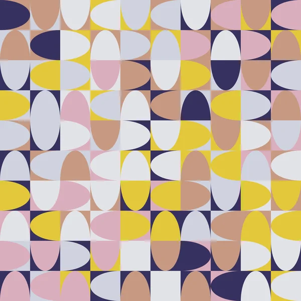 Basit şekilleri ve figürleri olan soyut mozaik sanat tasarımı. Temel form ve elementlerle geometrik desen grafikleri. Web afişi, iş sunumu, marka paketi, kumaş baskısı için mükemmel.